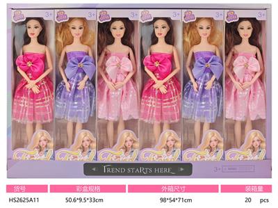 11寸实身九关节大腿芭比娃娃多款多色混装 - OBL10433313