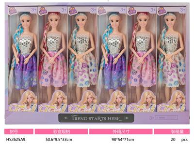 11寸实身九关节大腿芭比娃娃多款多色混装 - OBL10433321