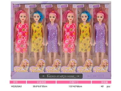 11寸空身芭比娃娃带耳钉 - OBL10433337