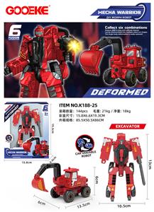 消防变形6合体-挖掘车+武器 开窗盒 - OBL10433442
