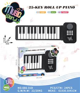 BLACK AND WHITE PIANO WITH 25 KEYS - OBL10433569