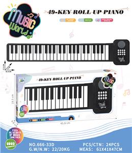 BLACK AND WHITE PIANO WITH 49 KEYS - OBL10433574