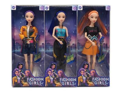 K-POP 猎魔女团动画版11.5寸12关节实身摇滚芭芘带吉他 - OBL10434069