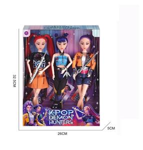 K-POP 猎魔女团11.5寸12关节实身芭芘带武器主题三人装 - OBL10434070