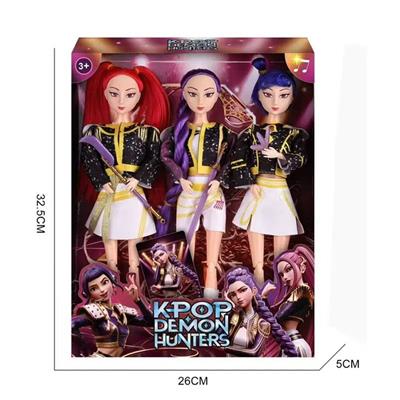 K-POP 猎魔女团真人版11.5寸12关节实身鲁米佐伊米cospiay朋克芭比带武器3人混装 - OBL10434081