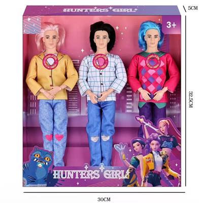 1比1 K-POP 猎魔男真人版  11.5寸12关节实身带七彩灯光主题曲Baby saia宝宝沙加芭比3人混装 - OBL10434089