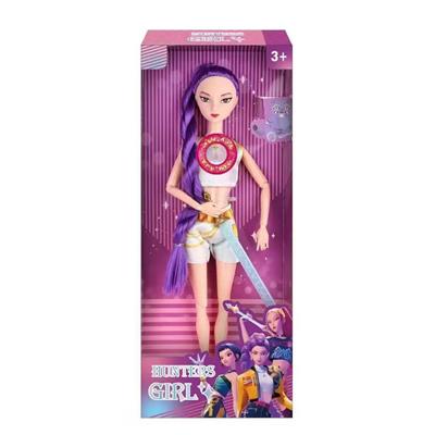 K-POP 猎魔女团动画版11.5寸12关节实身带七彩灯光主题曲Rumi鲁米打歌芭比带武器 - OBL10434117