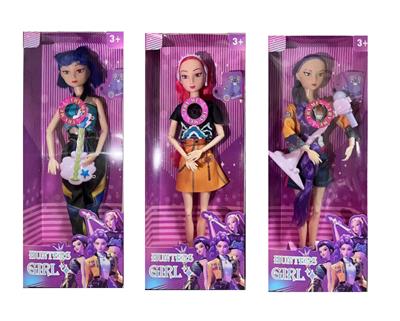 K-POP 猎魔女团动画版11.5寸12关节实身Rumi鲁米打歌芭比三款混装带乐器 - OBL10434120