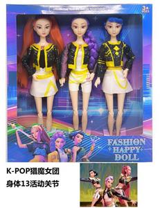 K-POP 猎魔女团动画版11.5寸12关节实身鲁米佐伊米cospiay朋克芭比3人混装 - OBL10434125
