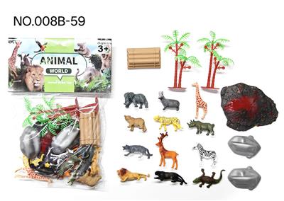 实心PVC动物套装 - OBL10435498
