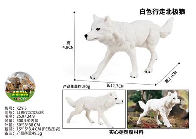 白色行走北极狼 - OBL10436259
