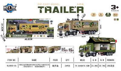惯性合金军事指挥车带灯光声音/车厢可打开 （包电3粒AG13）（配接收器配件） - OBL10437813