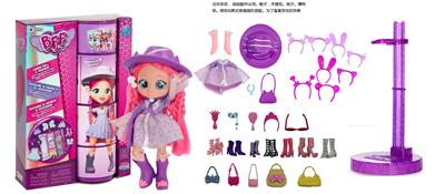 高档CRY BABIES BFF11.5寸11关节实身彩虹哭泣芭比娃娃带5惊喜配件发夹。手提包。鞋子。梳子。一个模特架 - OBL10438547