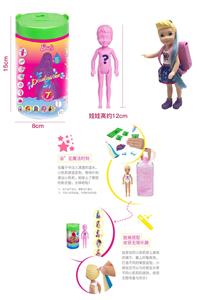 5寸实身浴盐娃娃。带塑料衣服带书包带假发 - OBL10440091