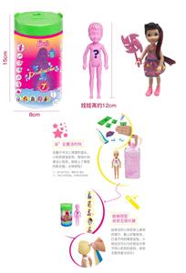 5寸实身浴盐娃娃。带塑料衣服带小风车带假发 - OBL10440092