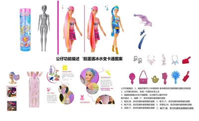 11.5寸实身浴盐娃娃.带2套随机衣服。带8样不同的惊喜配件 - OBL10440134