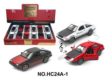 1:36回力合金车模-丰田AE86混装 带灯光音乐三色混装 - OBL10442805