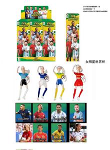 11.5寸13关节实身世界杯明星带足球带卡片随机一张明星卡片4款9PC随机混装 - OBL10443269