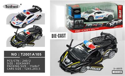 1：32 开车门兰博基尼小牛 合金警车 回力 - OBL10448431