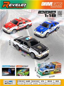 惯性PVC壳丰田AE86警车带灯光音乐喷雾包电 - OBL10449382
