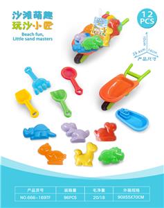 3轮车配沙滩配件配小船+恐龙沙滩配件(12)PCS - OBL10452248