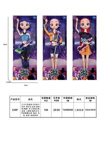 11.5寸开窗盒【实身11关节 带灯光 音乐 身体 4D 眼睛 单人装加吉他 话筒 小提琴 配件】K-POP猎魔女团 鲁米 米拉 佐伊 娃娃系列 - OBL10452895