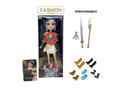 K-POP彩虹猎魔系列 1比1   带七彩灯光音乐12寸12关节实身真玻璃眼珠惊喜猎魔女团娃娃带耳环带一条猎魔三交叉带金貂卡片一张 - OBL10459240
