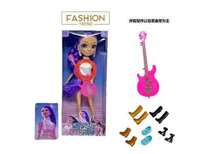 K-POP彩虹猎魔系列 1比1  带七彩灯光音乐12寸12关节实身真玻璃眼珠惊喜猎魔女团娃娃带耳环带一条吉他带金貂卡片一张 - OBL10459244