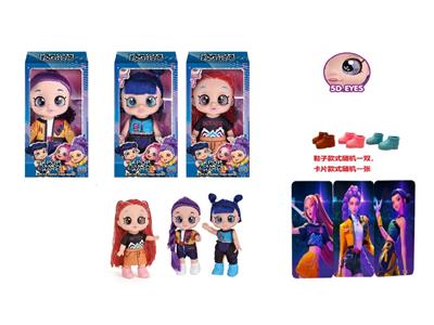 1比1美国Q版卡通5D真眼珠14寸全搪胶猎魔娃娃功能带音乐主题曲带金貂卡片一张 - OBL10459305