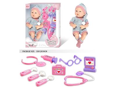 14寸全搪胶初生婴儿娃娃医具套装 - OBL10462549