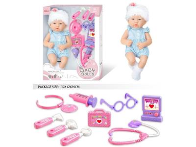14寸全搪胶初生婴儿娃娃医具套装 - OBL10462550