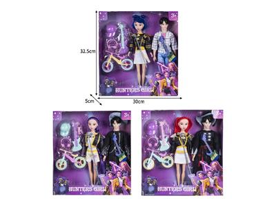 11.5寸实身11关节K-POP猎魔男团猎魔女团娃娃2只装带配件 - OBL10464550