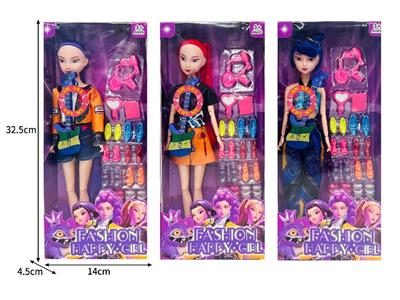 11.5寸实身11关节K-POP猎魔女团娃娃带配件（带灯光音乐） - OBL10467362