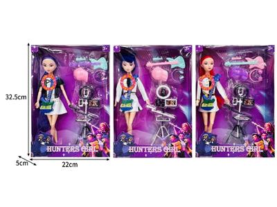 11.5寸实身11关节K-POP猎魔女团娃娃带配件（带灯光音乐） - OBL10467378