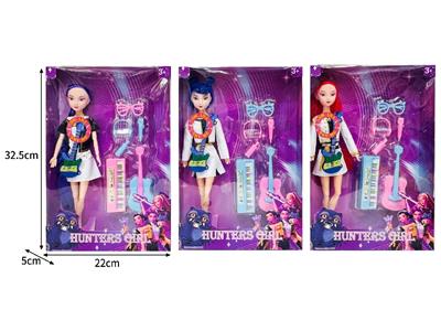 11.5寸实身11关节K-POP猎魔女团娃娃带配件（带灯光音乐） - OBL10467383