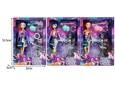 11.5寸实身11关节K-POP猎魔女团娃娃带配件（带灯光音乐） - OBL10467436