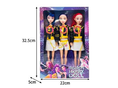11.5寸实身11关节K-POP猎魔女团娃娃3只装（带灯光音乐） - OBL10467444