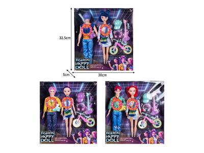 11.5寸实身11关节K-POP猎魔男团猎魔女团娃娃2只装带配件（带灯光音乐） - OBL10467525