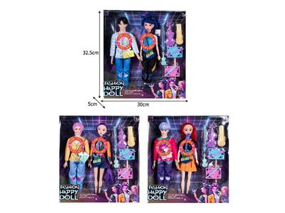 11.5寸实身11关节K-POP猎魔男团猎魔女团娃娃2只装带配件（带灯光音乐） - OBL10467527