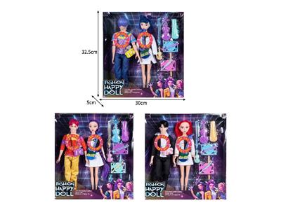 11.5寸实身11关节K-POP猎魔男团猎魔女团娃娃2只装带配件（带灯光音乐） - OBL10467528