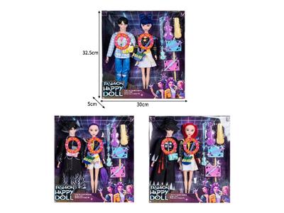 11.5寸实身11关节K-POP猎魔男团猎魔女团娃娃2只装带配件（带灯光音乐） - OBL10467529