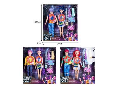 11.5寸实身11关节K-POP猎魔男团猎魔女团娃娃2只装带配件（带灯光音乐） - OBL10467530
