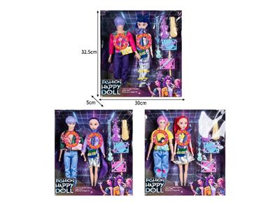 11.5寸实身11关节K-POP猎魔男团猎魔女团娃娃2只装带配件（带灯光音乐） - OBL10467531