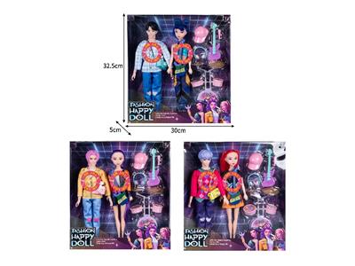 11.5寸实身11关节K-POP猎魔男团猎魔女团娃娃2只装带配件（带灯光音乐） - OBL10467532