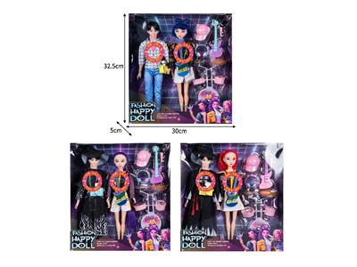 11.5寸实身11关节K-POP猎魔男团猎魔女团娃娃2只装带配件（带灯光音乐） - OBL10467534