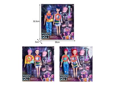 11.5寸实身11关节K-POP猎魔男团猎魔女团娃娃2只装带配件（带灯光音乐） - OBL10467535