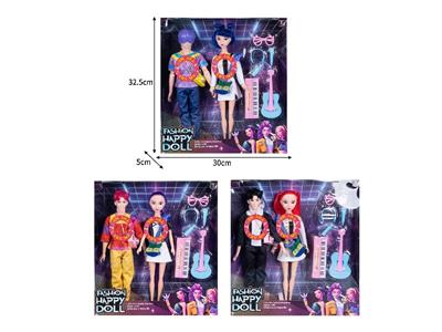 11.5寸实身11关节K-POP猎魔男团猎魔女团娃娃2只装带配件（带灯光音乐） - OBL10467538