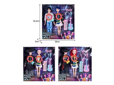 11.5寸实身11关节K-POP猎魔男团猎魔女团娃娃2只装带配件（带灯光音乐） - OBL10467539