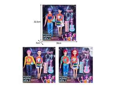 11.5寸实身11关节K-POP猎魔男团猎魔女团娃娃2只装带配件（带灯光音乐） - OBL10467540