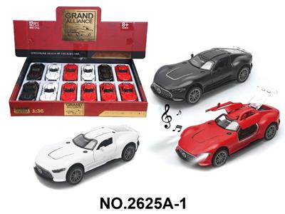1:36回力合金车模-奔驰GT 带灯光音乐3色混装12只/展示盒） - OBL10468434